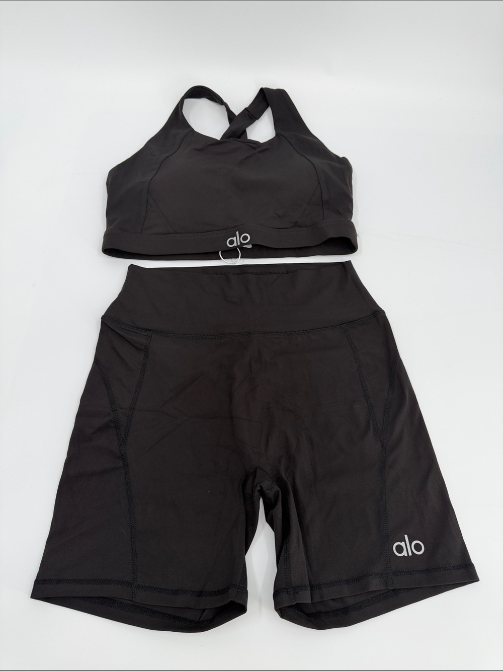 ALO Yoga Black High-Rise Bike Shorts